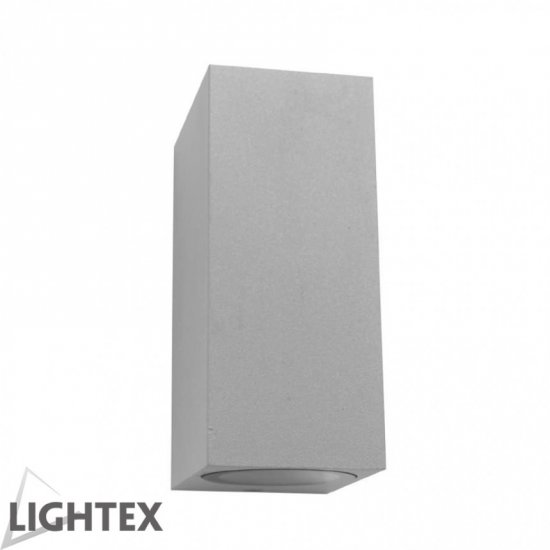 Фасаден осветител CUBO IP54 2xGU10 max LED 2x5W мат сребро