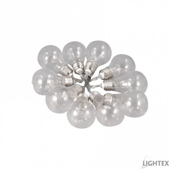 LED соларен гирлянд BULB с 10 крушки 0.1W 3000K 3Lm IP44