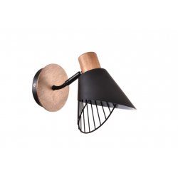 Аплик BRUNO 1xE14 max 7W LED черен + дърво