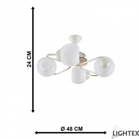 Полилей ZARA 4xE27 max 4x10W LED бял