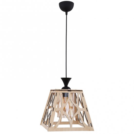 Пендел ARON 1xE27 max 10W LED светло дърво