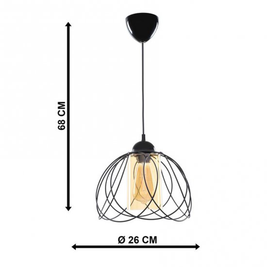Пендел LEA 1xE27 max 10W LED черен