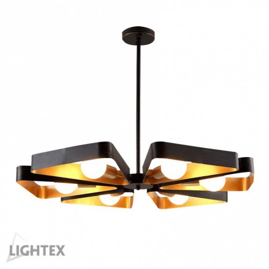Полилей TOM 6xE27 max 6x10W LED черен + злато