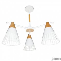 Полилей ABEL 3xE27 max 3x10W LED бял + светло дърво