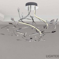 LED полилей LEAF 60W 4000K 3900Lm хром