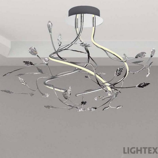 LED полилей LEAF 60W 4000K 3900Lm хром