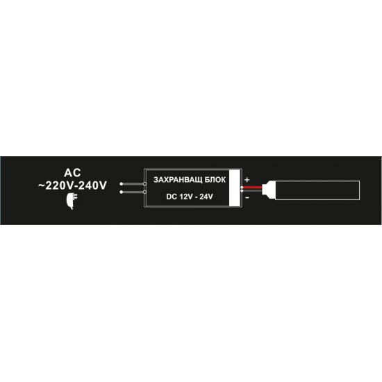 LED светещ кабел Neon flex 28х35 120LED/м червен 6W/м 360Lm/м 6x12мм IP65 със захранване 5м