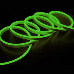 LED светещ кабел Neon flex 28х35 120LED/м зелен 6W/м 360Lm/м 6x12мм IP65 със захранване 5м