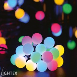 LED декорация светещи топки IP44 100LED 3.6W RGB 10м 220V