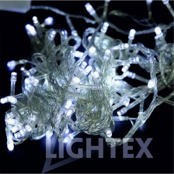 LED декорация светещо въже IP44 100LED 3.6W 10м студено бяло 220V