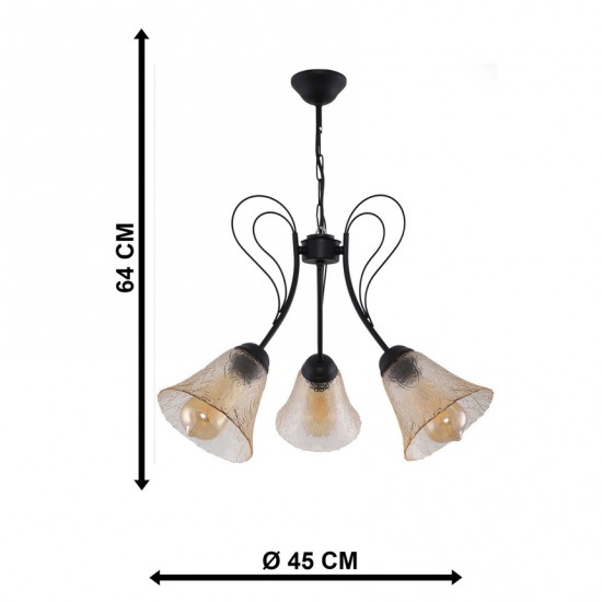 Полилей ANITA 3xE27 max 3x10W LED черен