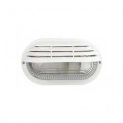 Аплик влагозащитен тип бъбрек LENA OPTIMA 2 IP44 E27 max 40W с козирка бял
