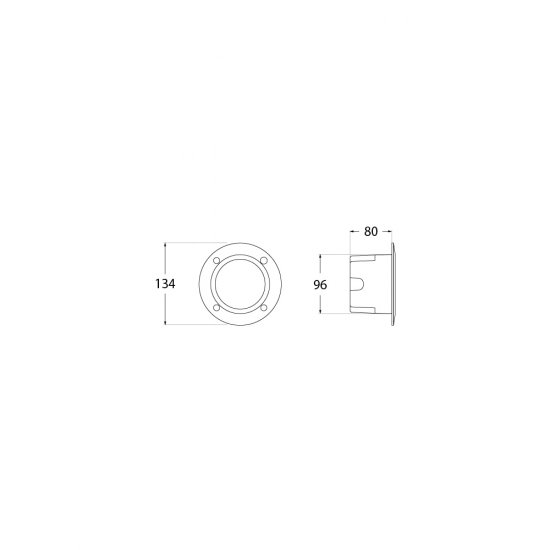 LED фасаден осветител EXTRALETI 100 ROUND ST 3W GX53 3-white 350Lm IP66 сив Fumagalli