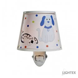 Нощна лампа за контакт DOG E14 max 7W синя