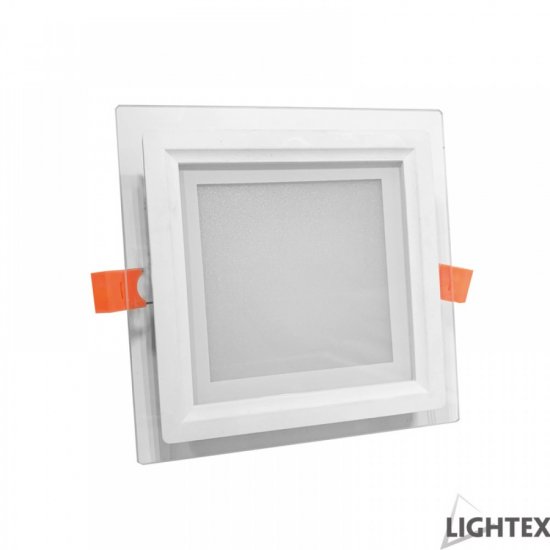 LED луна влагозащитена 12W 4000K 960Lm IP44 квадратна стъклена 125х125мм бяла