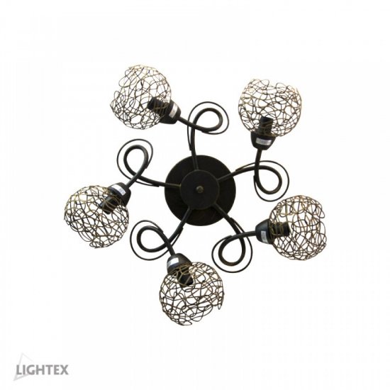Полилей MARINA 5хЕ14 max 5x7W черен антик