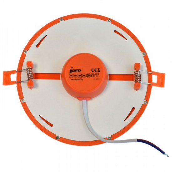 LED луна за скрит и открит монтаж 12W ф130мм 4000K 960Lm IP20  с оранжев ринг