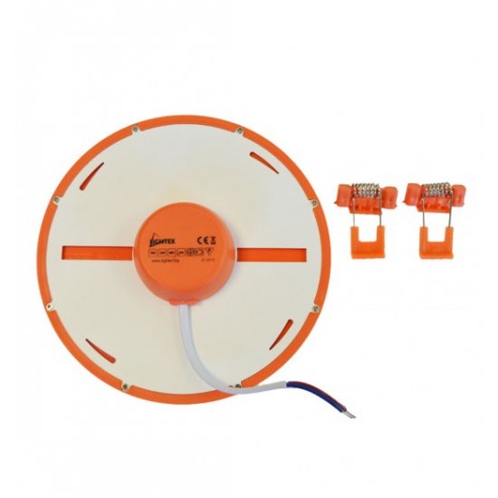 LED луна за скрит и открит монтаж 12W ф130мм 4000K 960Lm IP20  с оранжев ринг