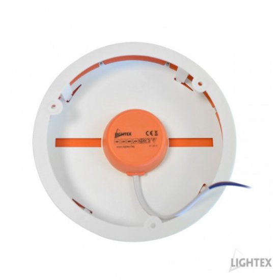 LED луна за скрит и открит монтаж 12W ф130мм 4000K 960Lm IP20  с оранжев ринг