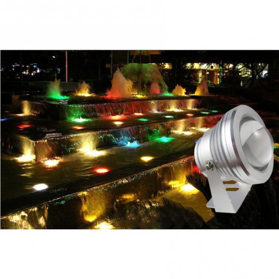 LED прожектор 10W RGB IP65 60D 12V алуминий