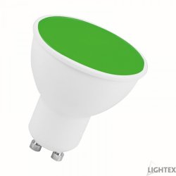 LED крушка GU10 6W зелена 88Lm