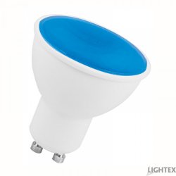 LED крушка GU10 6W синя 88Lm