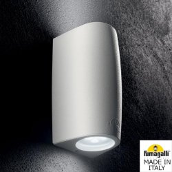 Фасаден осветител MARTA 90 2L 2xGU10 2x3.5W 4000K IP55 бял Fumagalli