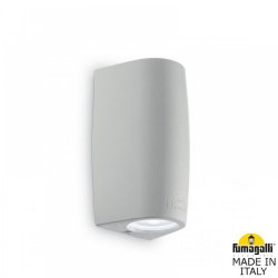 Фасаден осветител MARTA 90 2L 2xGU10 2x3.5W 4000K IP55 сив Fumagalli