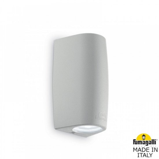 Фасаден осветител MARTA 90 2L 2xGU10 2x3.5W 4000K IP55 сив Fumagalli