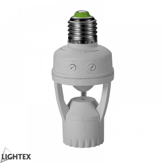 Фасунга Е27 със сензор за движение 360° IP20 max 30W (LED) бяла
