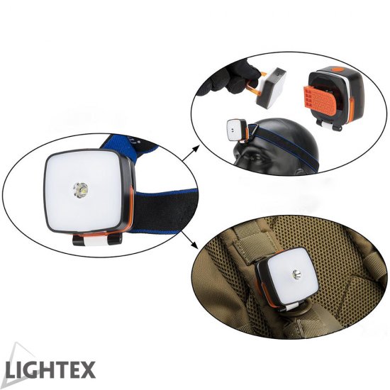 Мултифункционално LED фенерче за глава 3W 6000K+RED 125Lm USB захранване