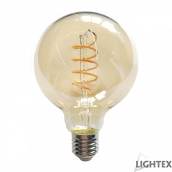 LED крушка FILAMENT G95 E27 6W 2200К 320Lm Amber димируема