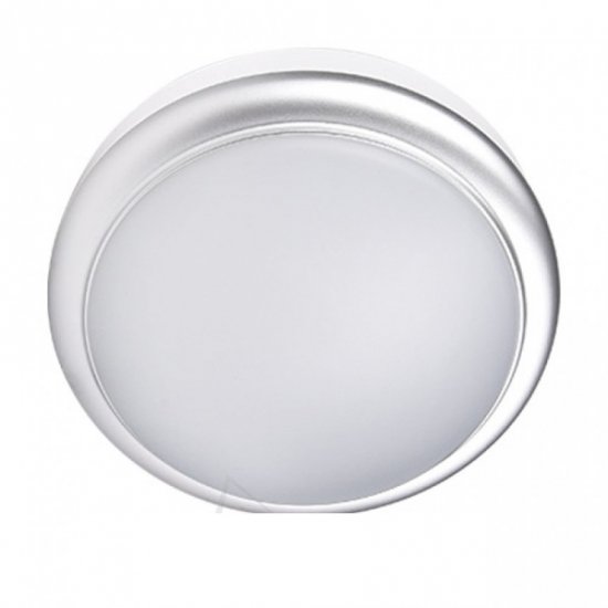 LED плафон влагозащитен IP54 SIRIUS 8W 4000K 560Lm ф14см сребрист