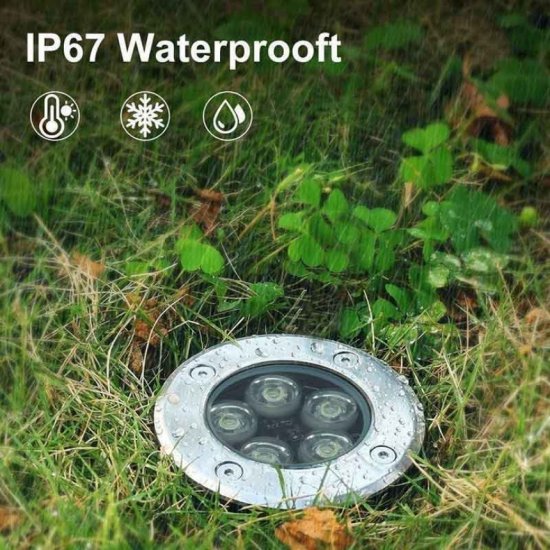 LED луна подова IP67 12W 4000К 1080Lm мат хром