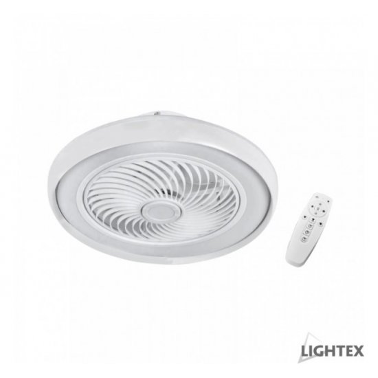 LED плафон вентилатор 37W+33W 3-white с дистанционно управление ф60см бял