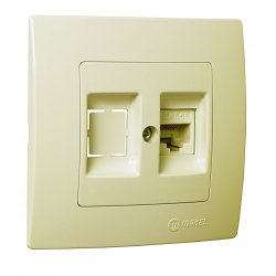 Розетка за компютър 1хCat5 серия LILLIUM NATURAL KARE крем