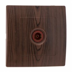 Розетка TV преходна 6dB female серия LILLIUM NATURAL KARE орех
