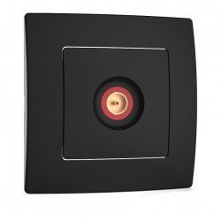 Розетка TV преходна 6dB female серия LILLIUM NATURAL KARE черен