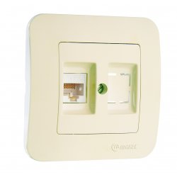 Розетка за компютър 1хCat5 серия LILLIUM NATURAL крем