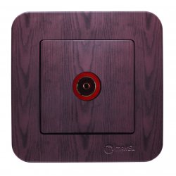 Розетка TV преходна 6dB female серия LILLIUM NATURAL орех