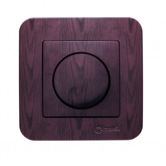 Ключ регулатор (димер) 60-1000W серия LILLIUM NATURAL орех