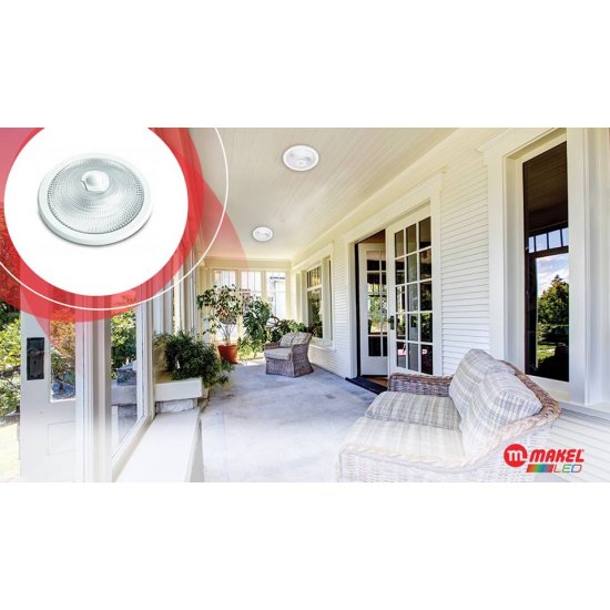 Плафон със сензор MAKEL 360° E27 2х25W ф30 см IP20