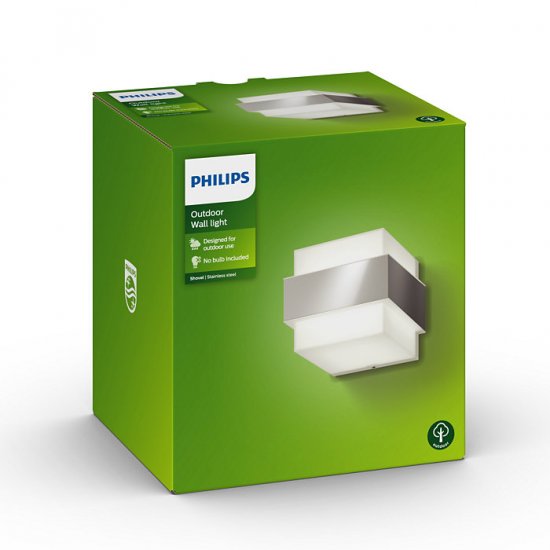 Фасадно тяло Philips SHOVEL IP44 E27 max 1x40W мат хром