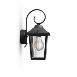 Градински фенер Philips BUZZARD Е27 IP44 max 10W LED черен