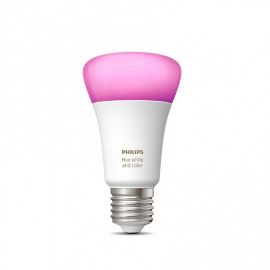 LED smart крушка Philips HUE A60 Е27 9W 3-white + RGB + 16 мил. цвята димируема