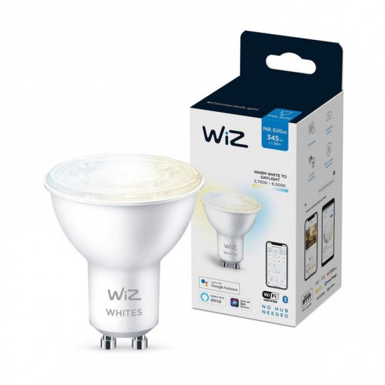 LED smart крушка WIZ Wi-Fi Philips GU10 4.9W 3-white 345Lm димируема CRI>90