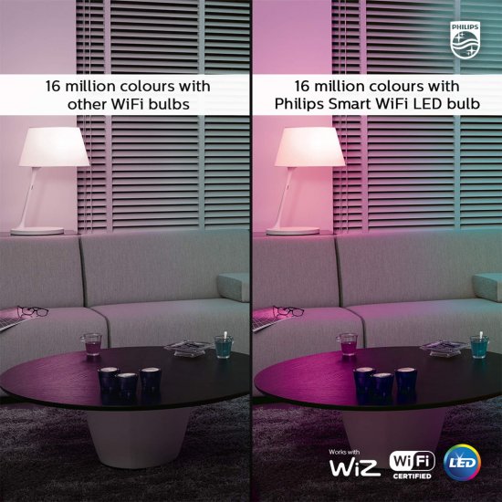 LED smart крушка WIZ Wi-Fi Philips GU10 4.9W 3-white 345Lm димируема CRI>90