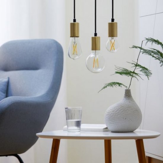 LED smart крушка WIZ Wi-Fi Philips Filament GOLD ST64 Е27 6.7W 3-white 640Lm димируема CRI>90