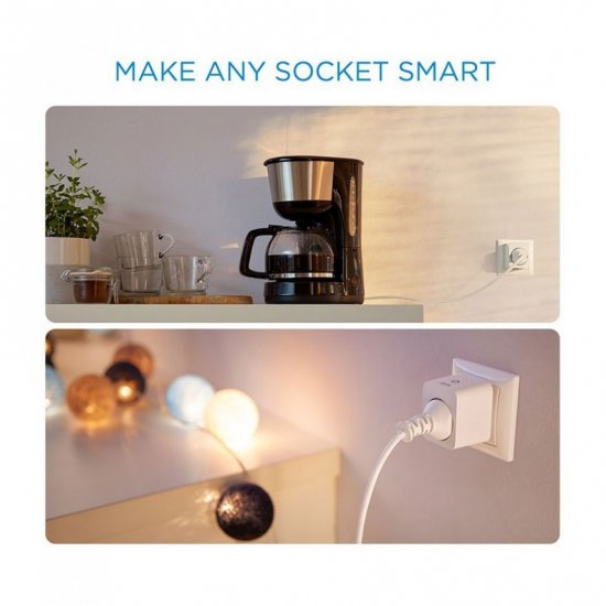 Контакт шуко smart WIZ Wi-Fi Philips 10A max 2300W бял