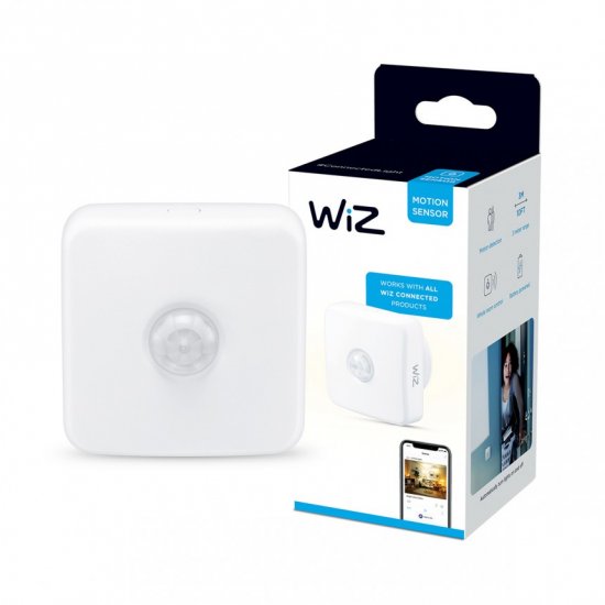 Сензор за движение smart WIZ Wi-Fi Philips с батерия бял